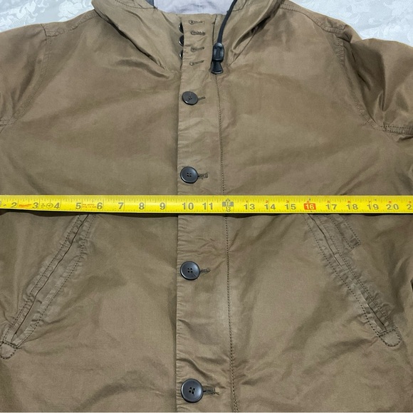 ZARA Man HOODED JACKET Drawstring Long Sleeve Xtra Large Brown - Picture 7 of 12